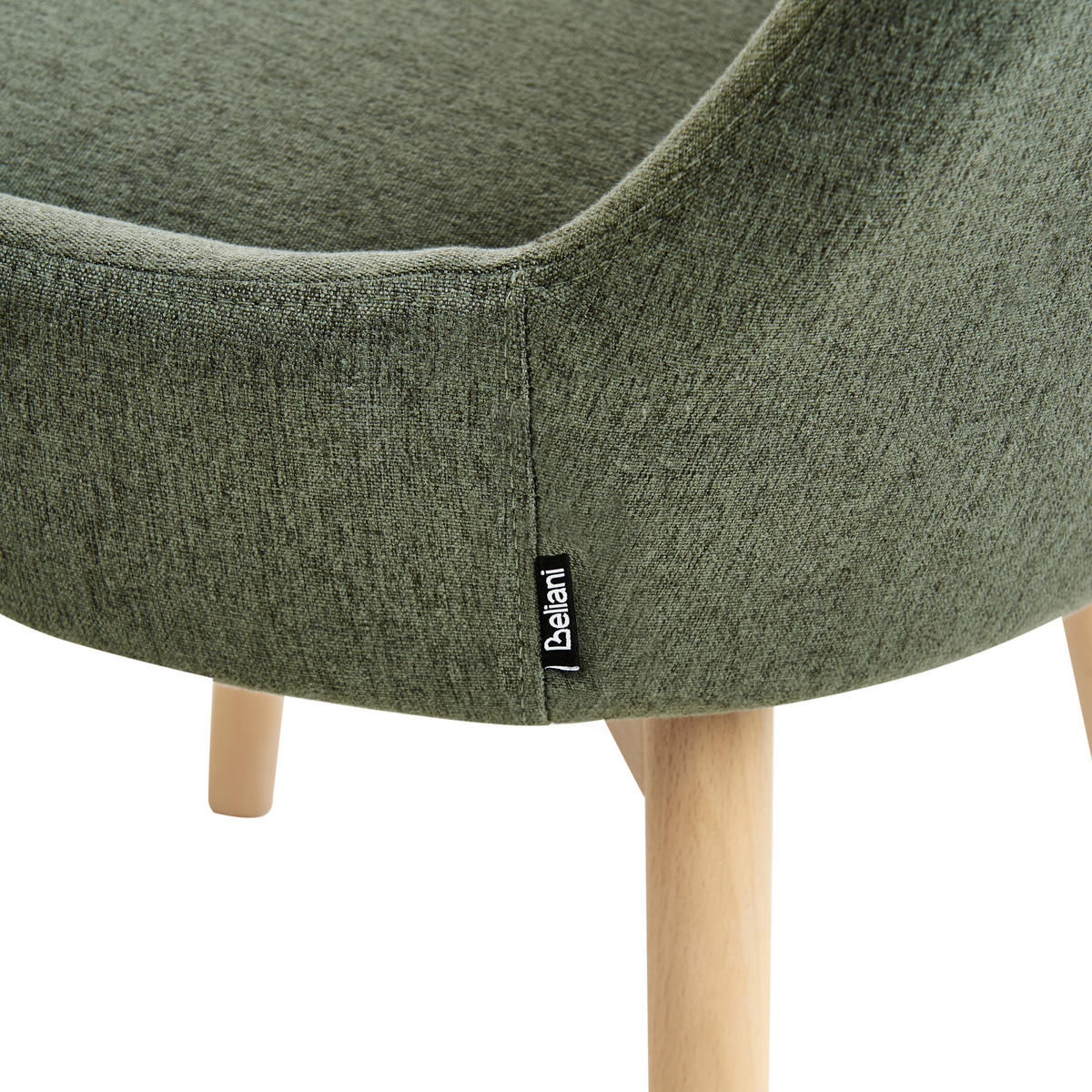 JÍDELNÍ ŽIDLE sada 2 ks Zelená Melfort - tmavě zelená/hnědá, textil (49/82/58cm) - Beliani