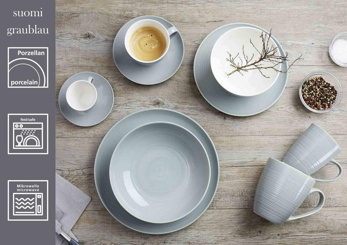 KAFFEETASSEN Suomi Blau 260 ml 6er Set - Blau, Keramik (0.26L) - Ritzenhoff Breker