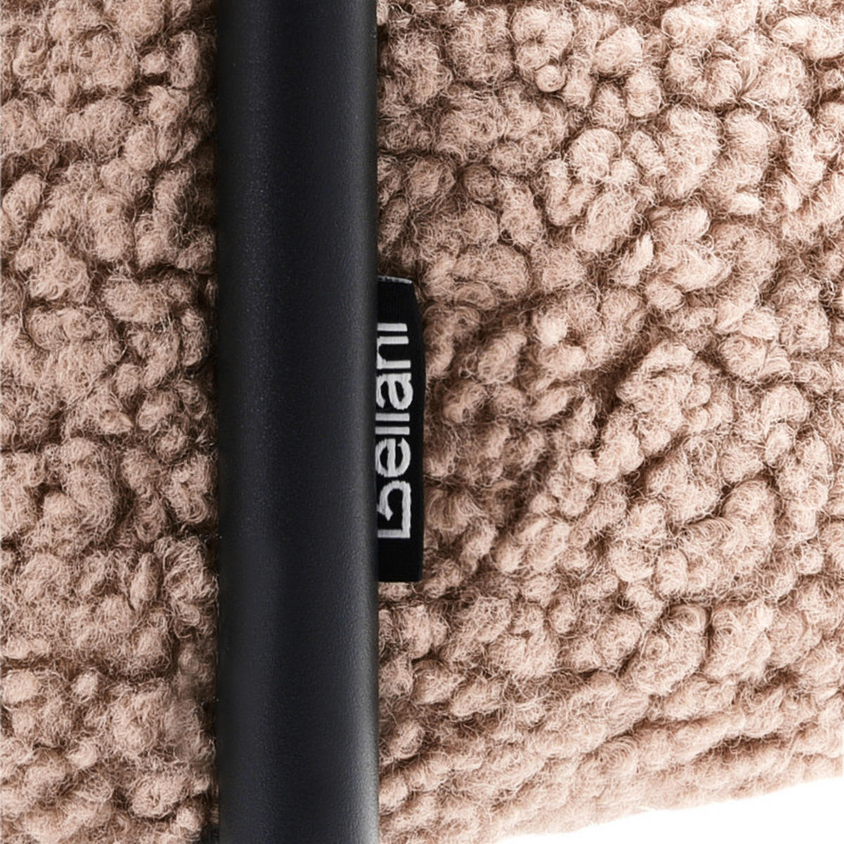 SESSEL Taupe Alpha - Taupe/Schwarz, Textil (60/66/60cm) - Beliani