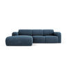 ECKSOFA links Molino aus Chenille-Stoff königsblau 4 Sitzplätze - Blau, Textil (170/250cm) - Micadoni