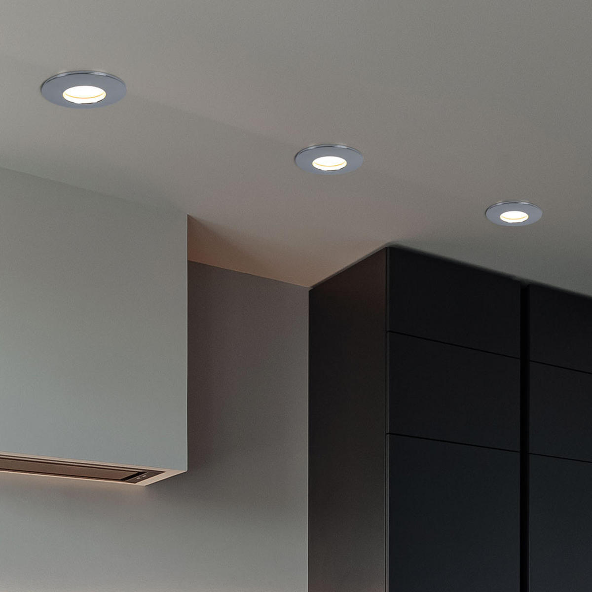 LED EINBAULEUCHTE Chrom Silber - Silberfarben, Metall (8.3/8.3/3.5cm)