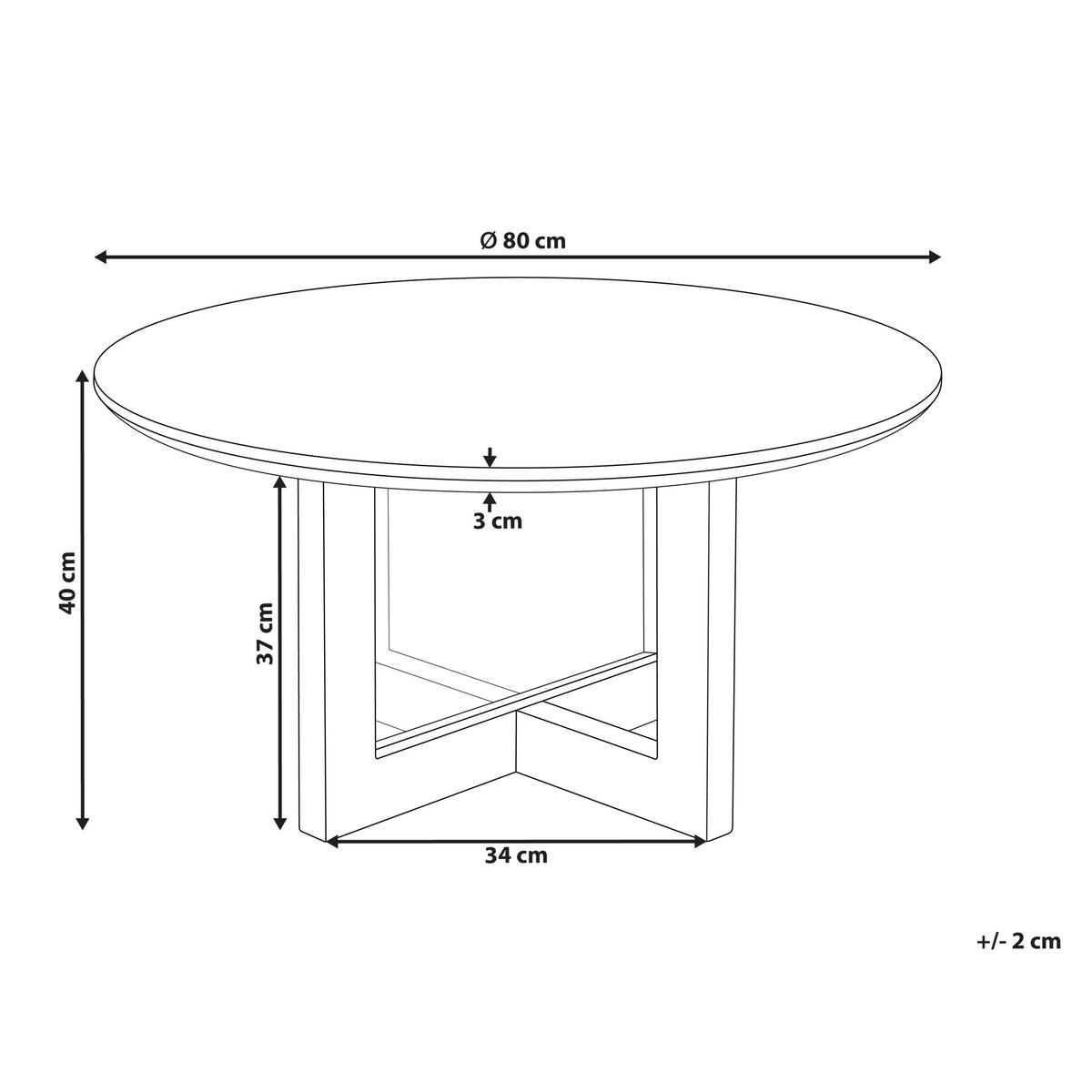 COUCHTISCH Braun Karlo - Hellbraun, Holzwerkstoff (80/80/40cm) - Beliani