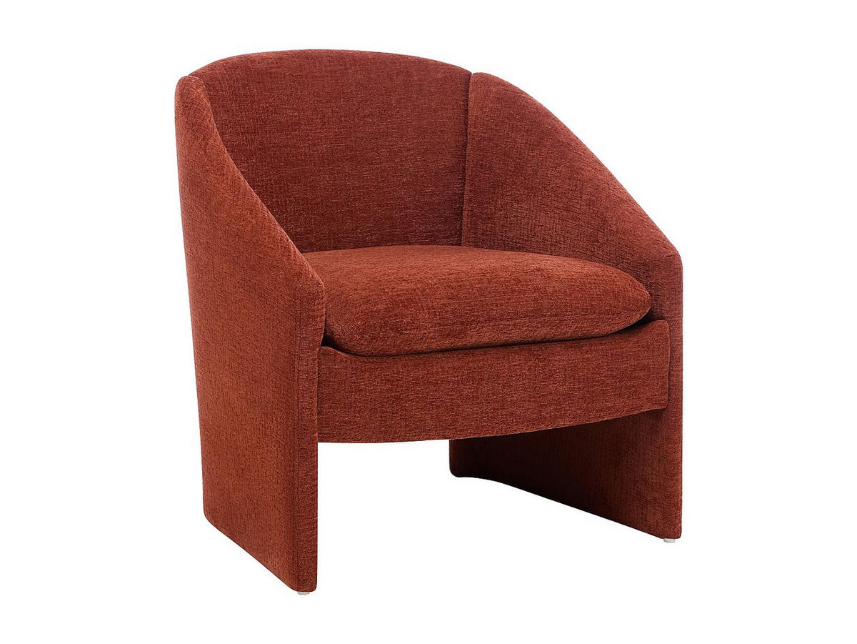 SESSEL mit gerader Rückenlehne - 1 Person - Stoff - Terracotta - - Terracotta, Textil (70/73/68cm) - Vente-Unique