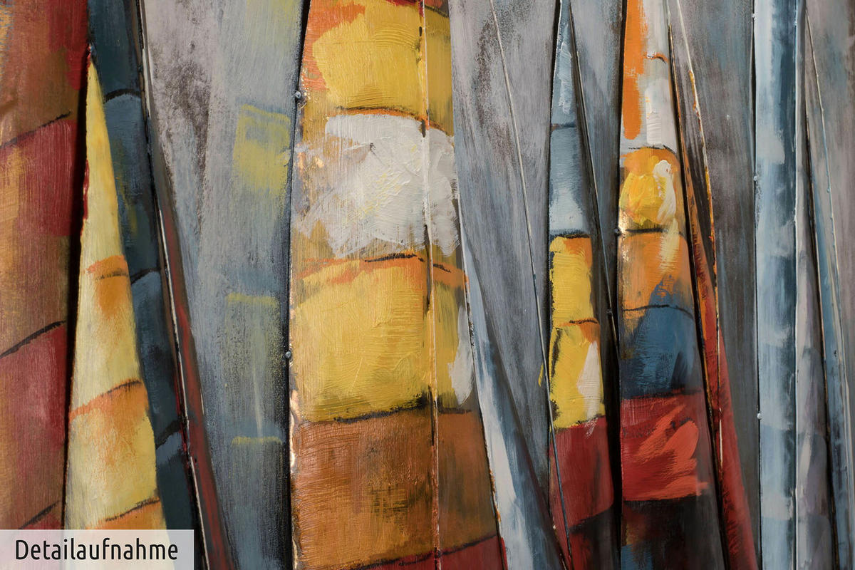 METALLBILD Bunt 100/70 cm - Blau/Multicolor, Metall (7.5/70cm) - KUNSTLOFT