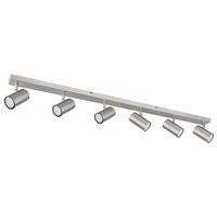 LED DECKENLEUCHTE Robby Metall Silber 6 Flammig - Silberfarben, Metall (70/35/17cm) - Globo Lighting