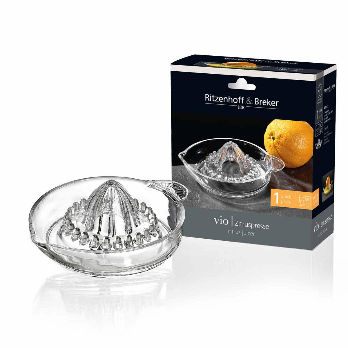 ZITRONENPRESSE Vio transparent 140 ml - Transparent, Glas (19cm) - Ritzenhoff Breker