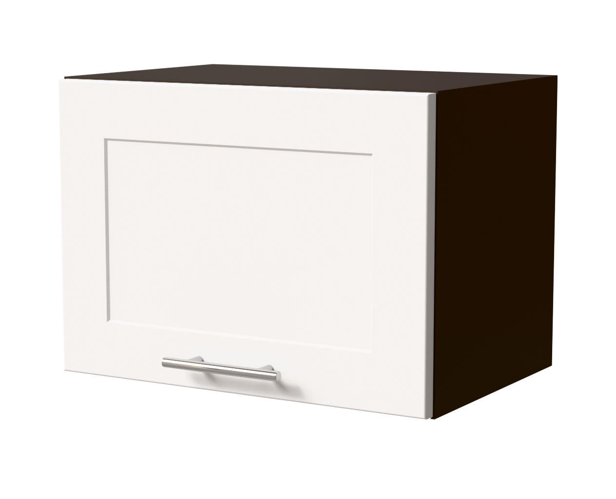 KLAPPHÄNGESCHRANK Oslo W4B/50 Lava / Weiß Matt 50 / 32,5 / 36cm - Dunkelgrau/Weiß, Holz/Holzwerkstoff (50/36/32.5cm) - Feldmann-Wohnen