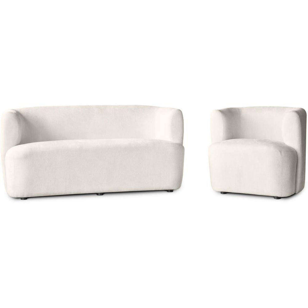 SESSEL Nori beige velour - Beige/Schwarz, Kunststoff/Textil (75/68/72cm) - Beautysofa