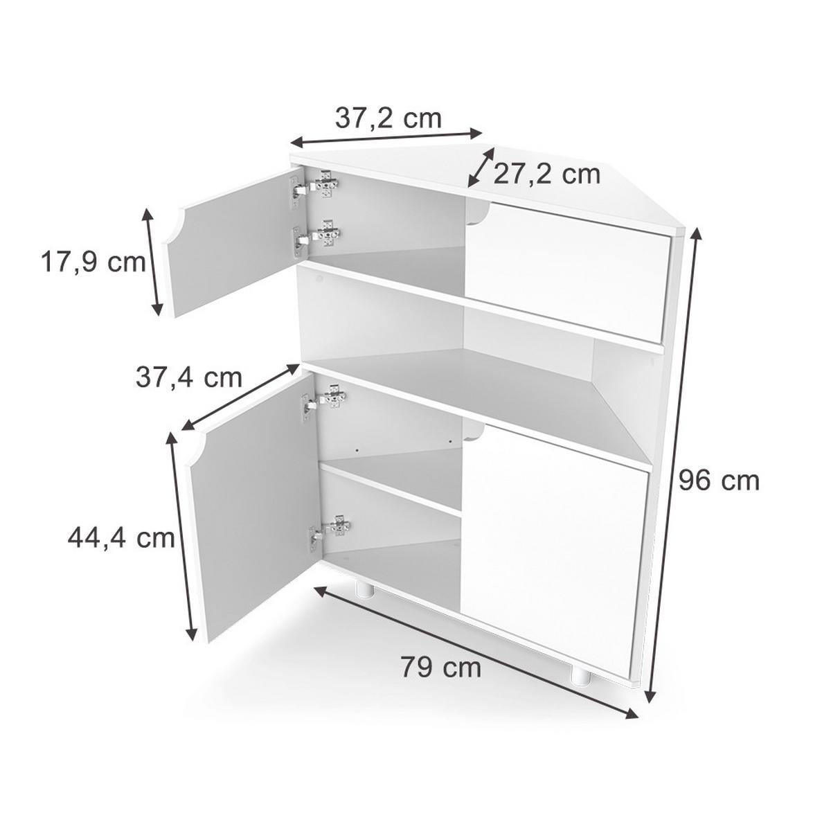 KREDENC Inaro Bílá - bílá, kompozitní dřevo (79/96/27.2cm) - Vicco