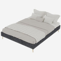 POLSTERBETT 140x200 cm Samt ohne Stauraum grau - Grau, Textil (140/200cm) - LEBENLANG