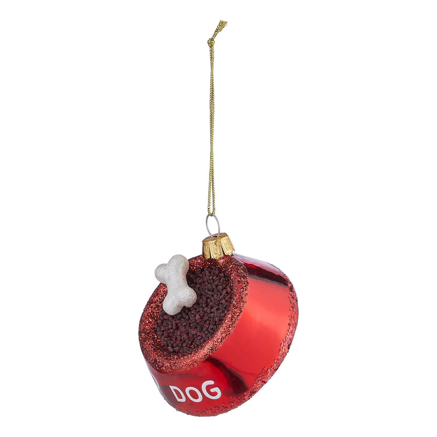 BAUMANHÄNGER Hang On HUNDENAPF - Rot, Glas (6/10/9cm) - Butlers