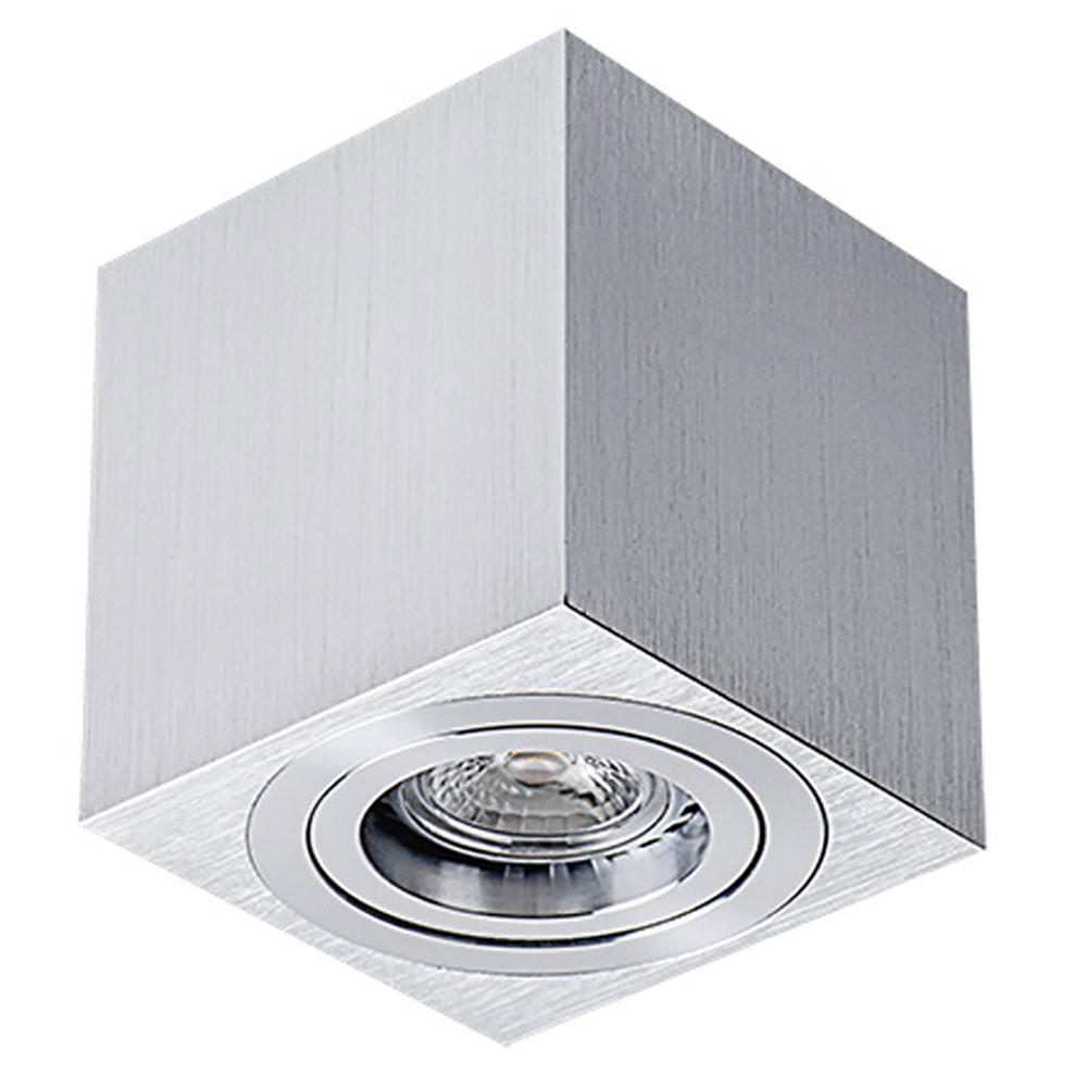LED DECKEN SPOT DUCE Silber - Silberfarben, Metall (8/8/8.2cm)