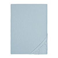 SPANNBETTTUCH Biber taubenblau, 140x200 cm - 160x200 cm - Blaugrau, Textil (160/200cm) - biberna