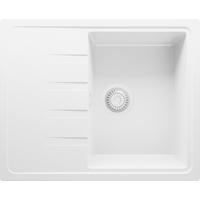 SPÜLBECKEN Mailand, 2-er set Alles Weiß 62/50 cm 1 Becken + Ablauf-Set ab 40er Unterschrank - Weiß, Kunststoff (62/19/50cm) - Primagran