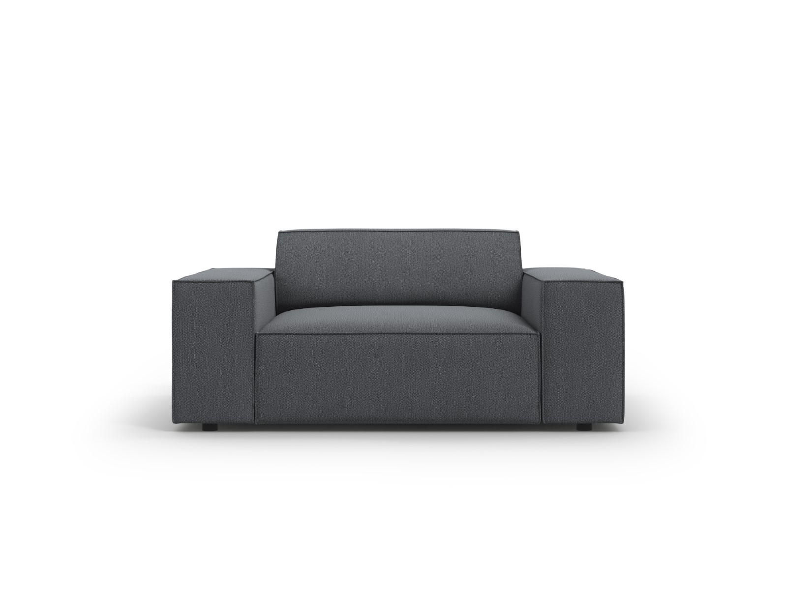 SESSEL Jodie aus strukturiertem Stoff dunkelgrau - Dunkelgrau, Textil (102/70/124cm) - Micadoni