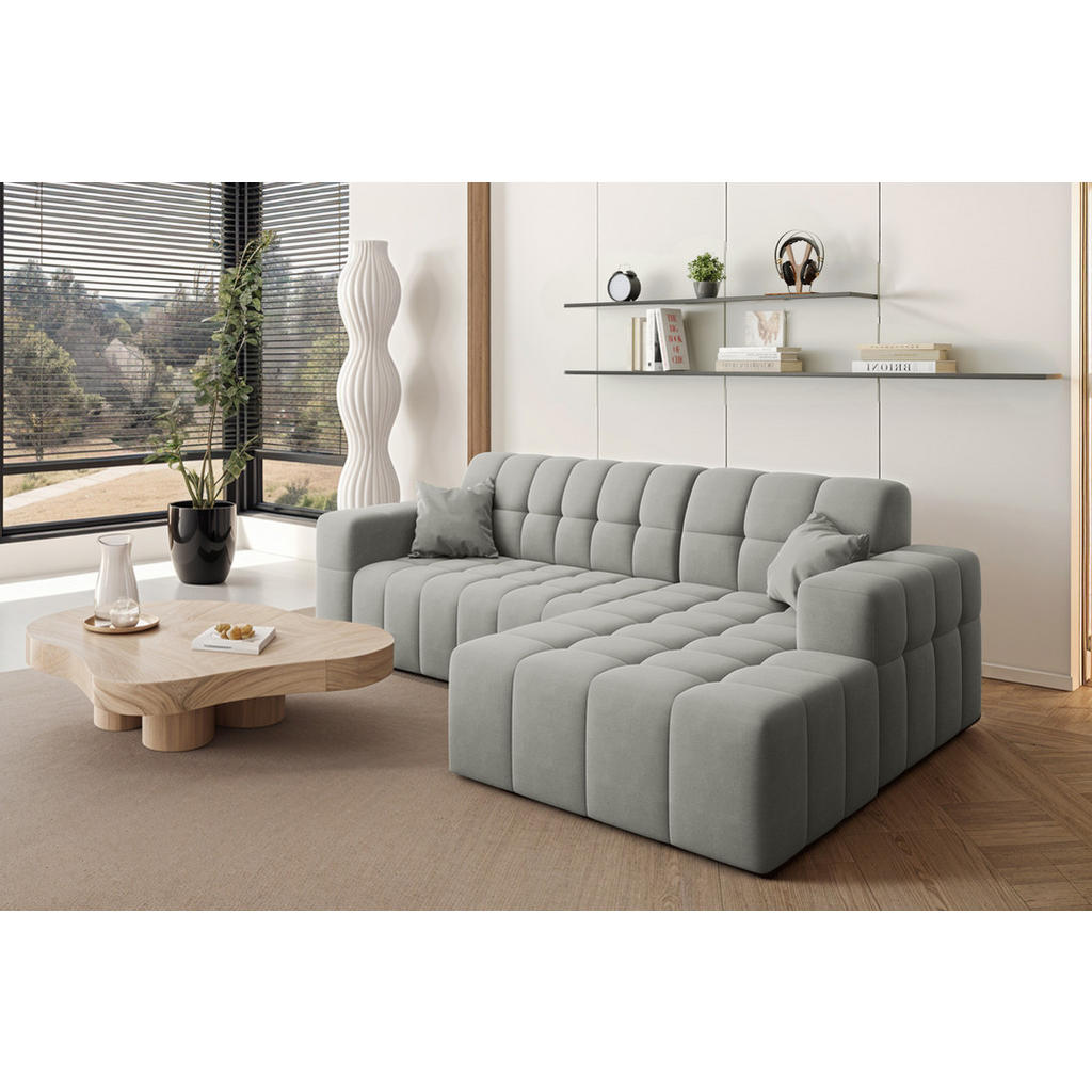 Thumbnail - Kaiser Möbel Ecksofa, Grau, Textil, 4-Sitzer, L-Form, Ottomane links, Ottomane rechts,L-Form, 265x168 cm, Wohnzimmer, So...