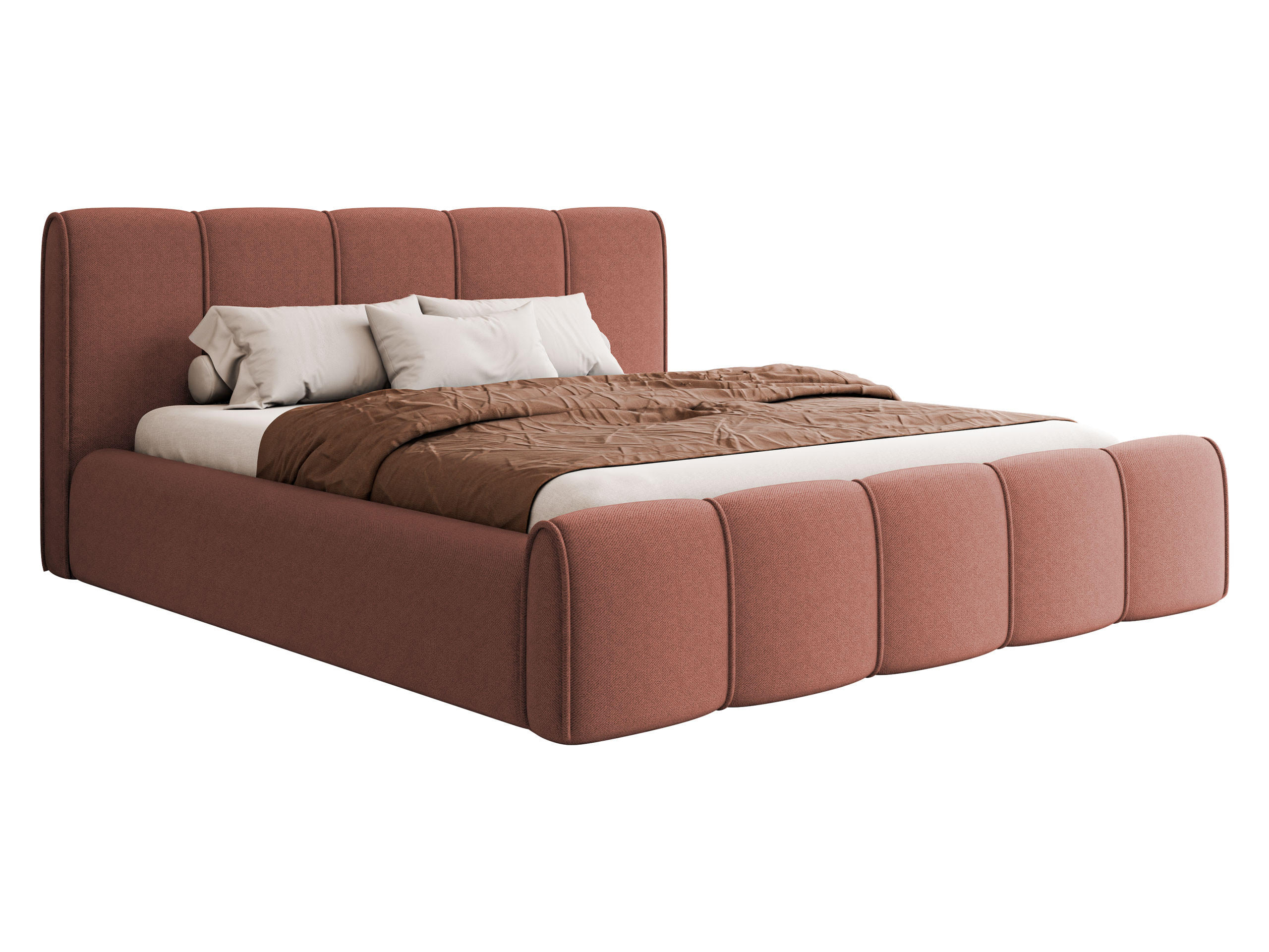 POLSTERBETT Lewis - Rosa, Holz/Holzwerkstoff (160/200cm) - MIRJAN24