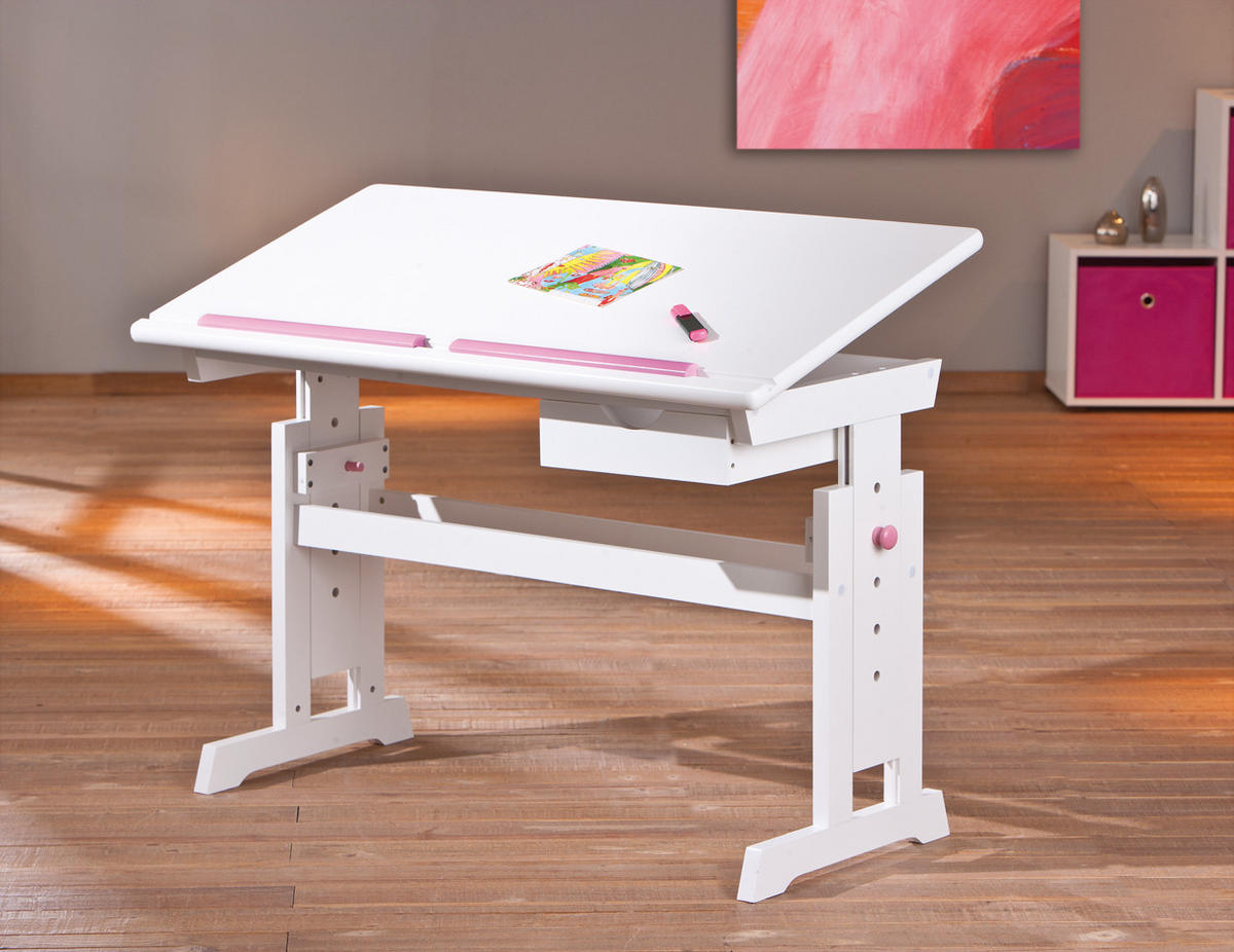 SCHREIBTISCH Weiß - Weiß, Holzwerkstoff (109/63/55cm) - ebuy24