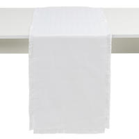 TISCHLÄUFER Arata - Weiß, Textil (180/35/1cm) - home&you