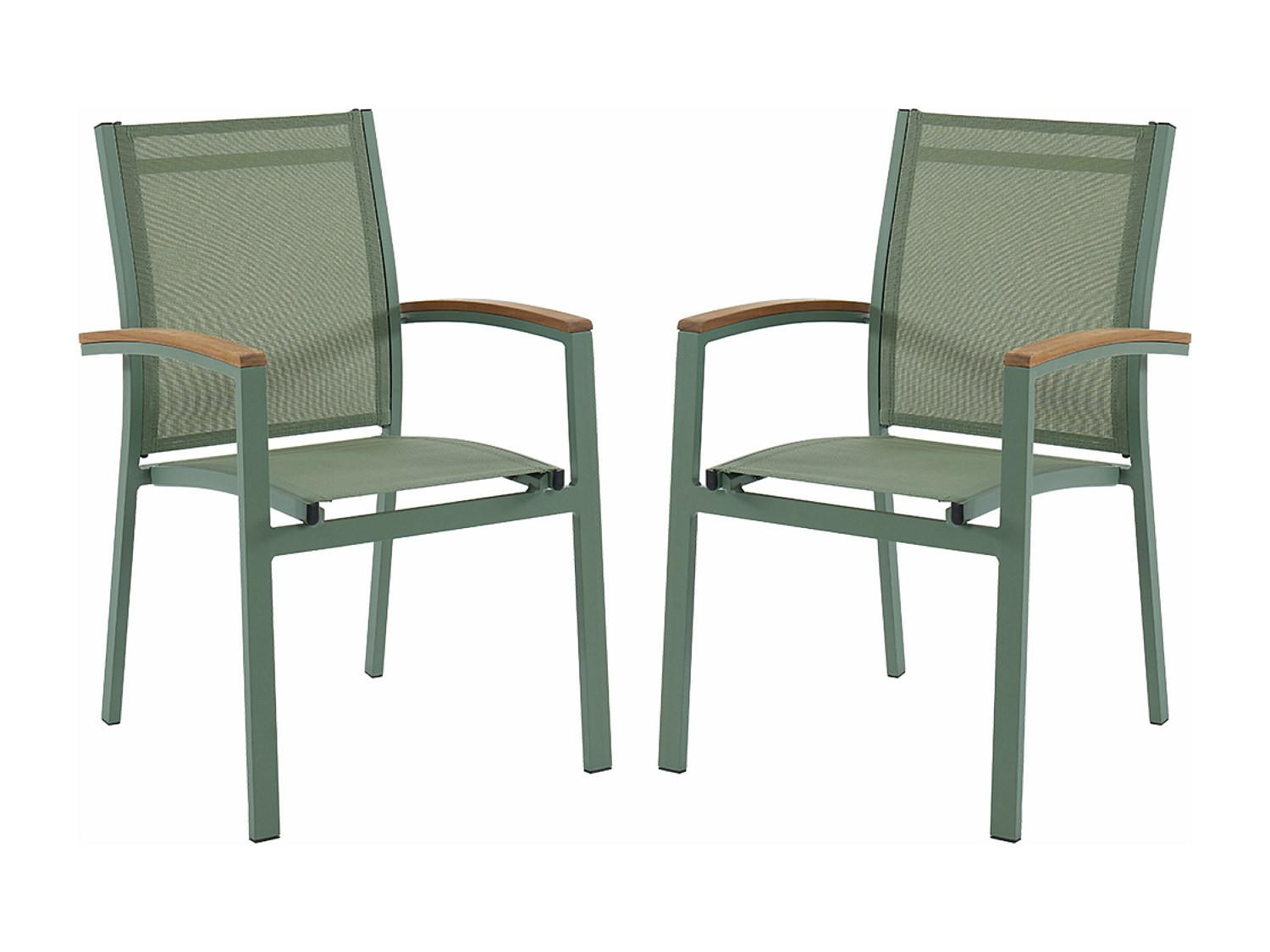 GARTENSTUHL - 2 -Sitzer - Aluminium - mandelgrün - TAIPIVAI - Grün, Metall (55/89/61cm) - Vente-Unique