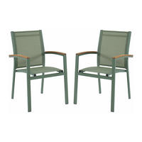 GARTENSTUHL - 2 -Sitzer - Aluminium - mandelgrün - TAIPIVAI - Grün, Metall (55/89/61cm) - Vente-Unique