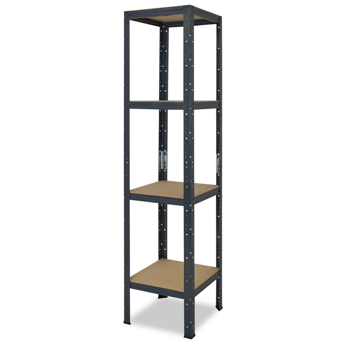 SCHWERLASTREGAL HOME 180x50x50 cm in anthrazit mit 4 Böden und 175 kg Traglast pro Boden - Anthrazit, Metall (50/180/50cm) - shelfplaza