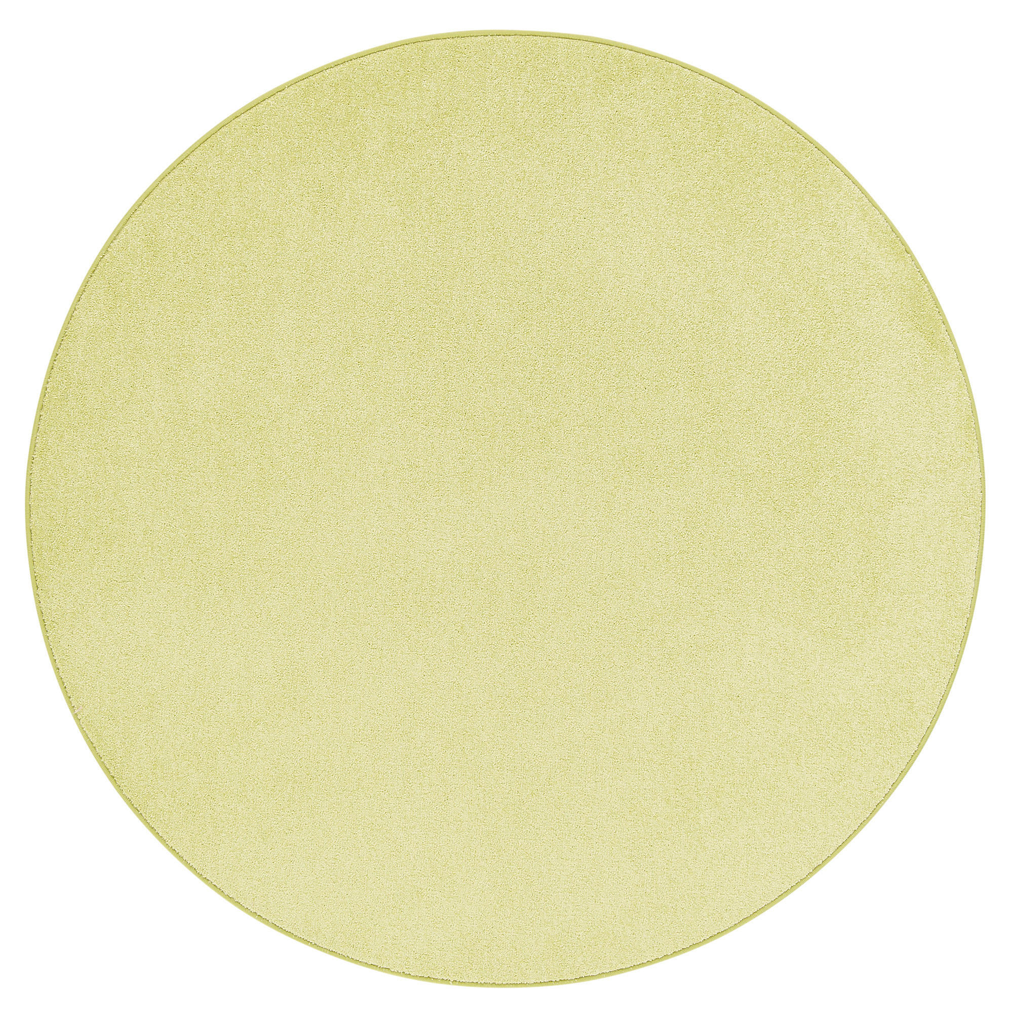 HOCHFLOR VELOURS TEPPICH LUNA RUND - Limette, Textil (133/133cm) - Snapstyle