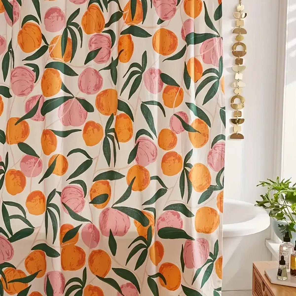 DUSCHVORHANG Tier Muster dekorativ mit Metallschlaufe Haken inklusive Badezimmer - Multicolor, Textil (210/180cm) - MCBOSON