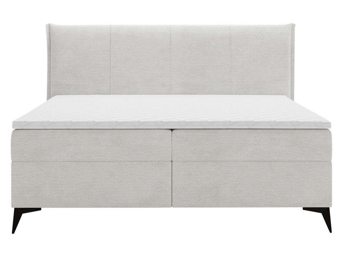 BOXBETT Eco Bis - H3 - Hellgrau/Schwarz, Holz/Holzwerkstoff (180/200cm) - MIRJAN24