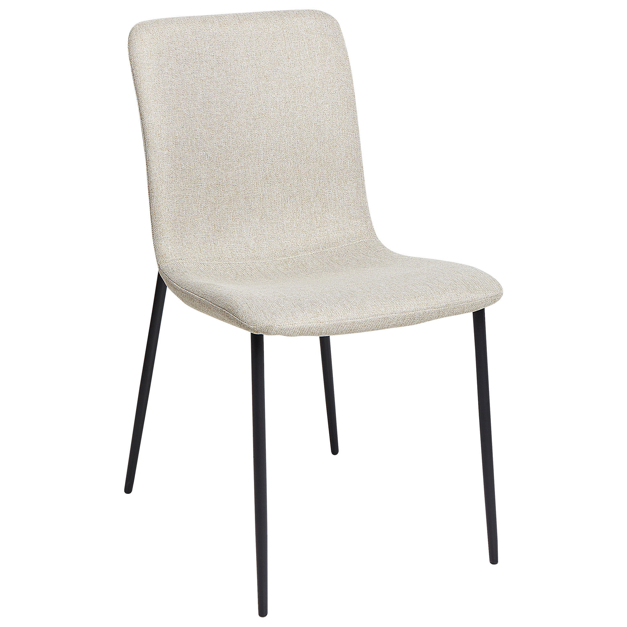 ESSZIMMERSTUHL 4er-Set Helles Beige Glendive - Beige/Schwarz, Textil (44/81/65cm) - Beliani
