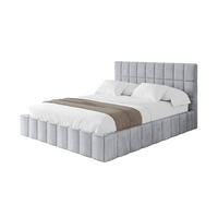 POLSTERBETT mit Bettkasten und Lattenrost, Boxbett ohne Matratze - AMEA 140x200 Hellgrau - Hellgrau, Holzwerkstoff/Textil (140/200cm) - ALTDECOR