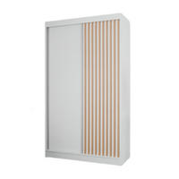 SCHRANK Weiß Craft Gold Lamellen 120 cm - Multicolor, Holzwerkstoff (120/215/61cm) - Sepro Meble