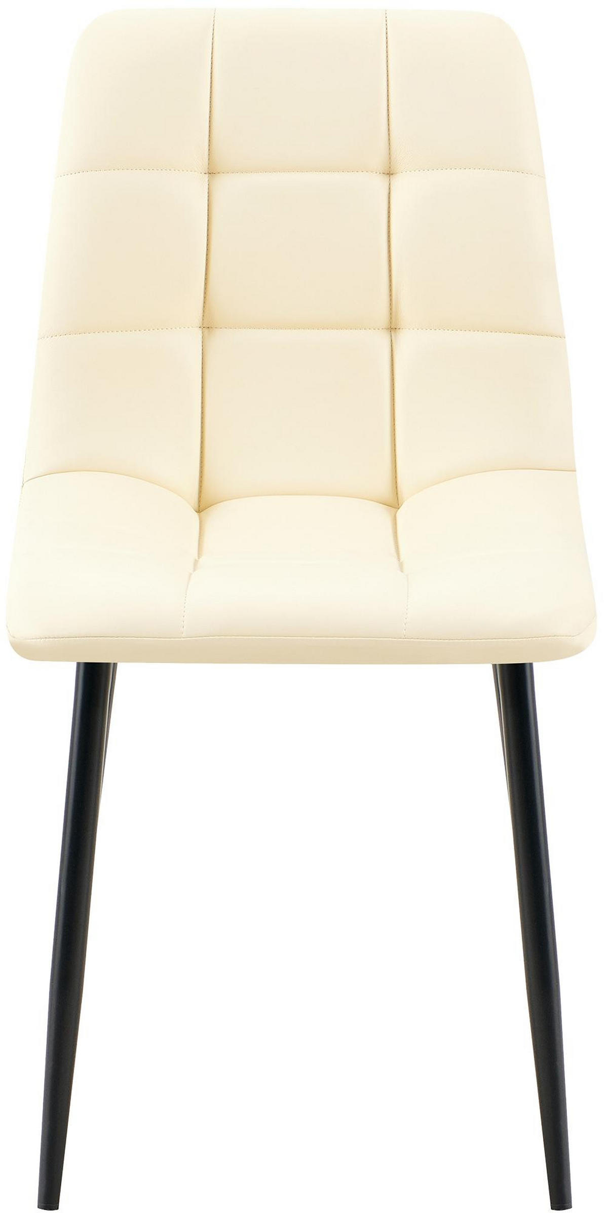 STUHL Lederlook Creme - Creme/Schwarz, Textil/Metall (45/84/55cm) - CLP