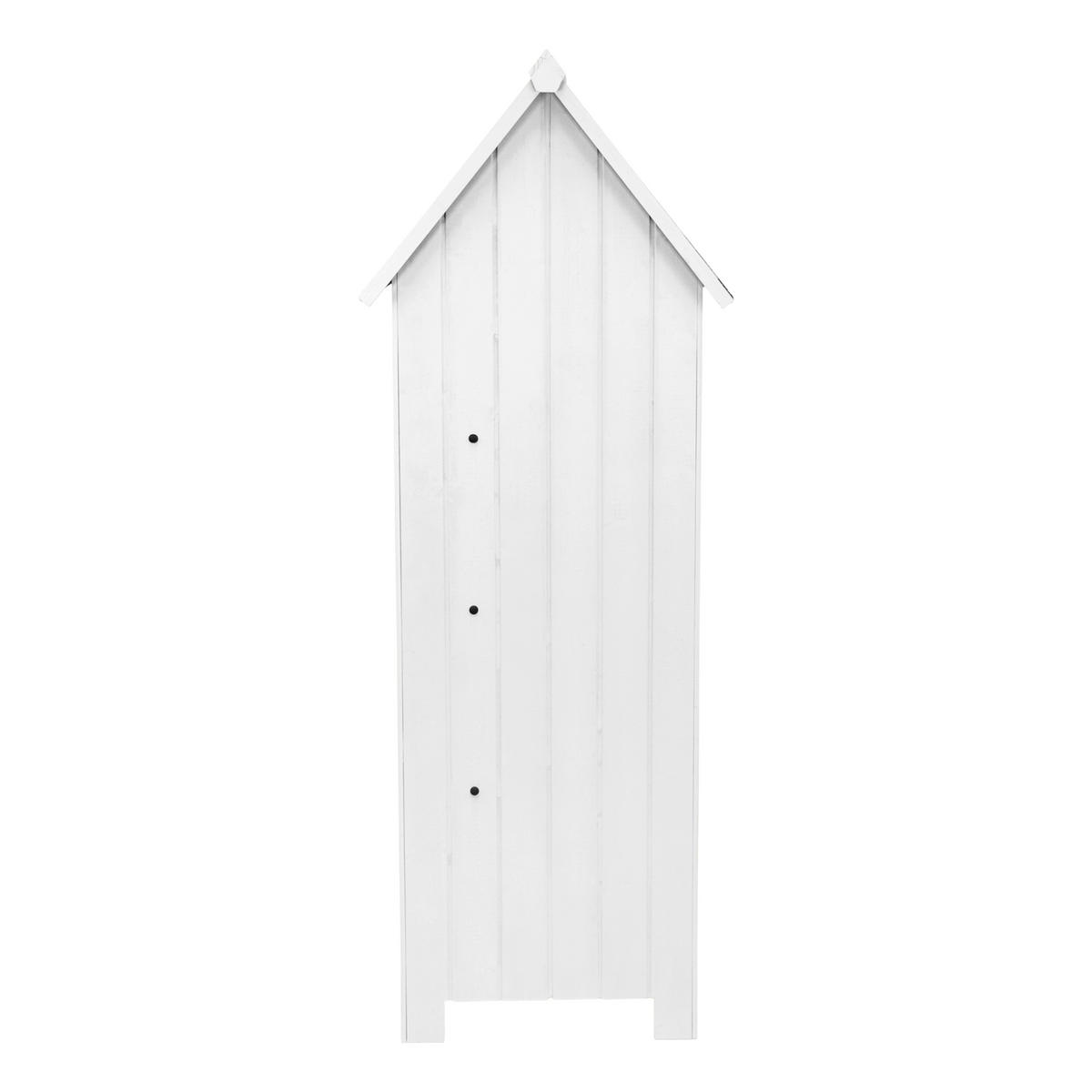 GARTENSCHRANK aus Holz – Weiß - Weiß, Holz (66/178/46cm)