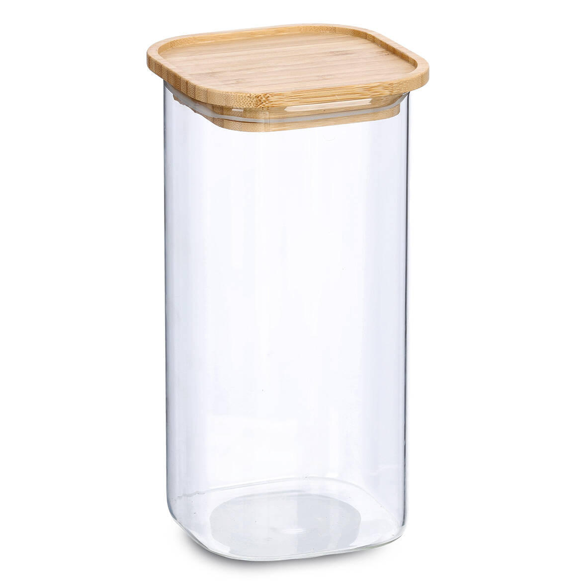 GLASBEHÄLTER Bambusdeckel 1600 ml - Transparent, Glas (11.2/22/11.2cm)