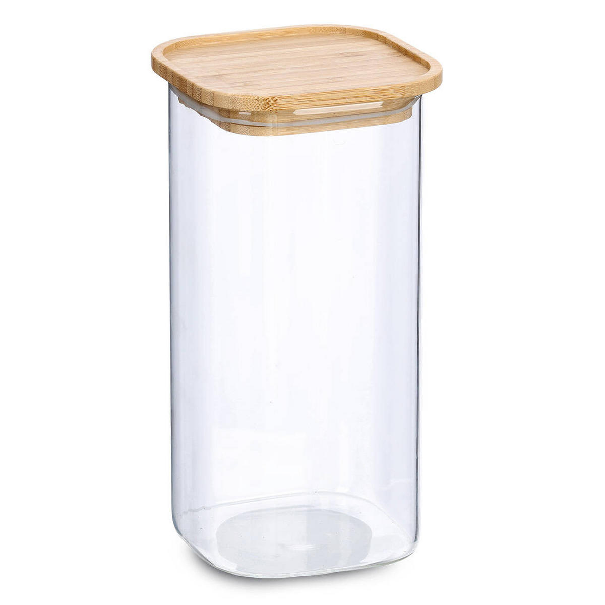 GLASBEHÄLTER Bambusdeckel 1600 ml - Transparent, Glas (11.2/22/11.2cm)