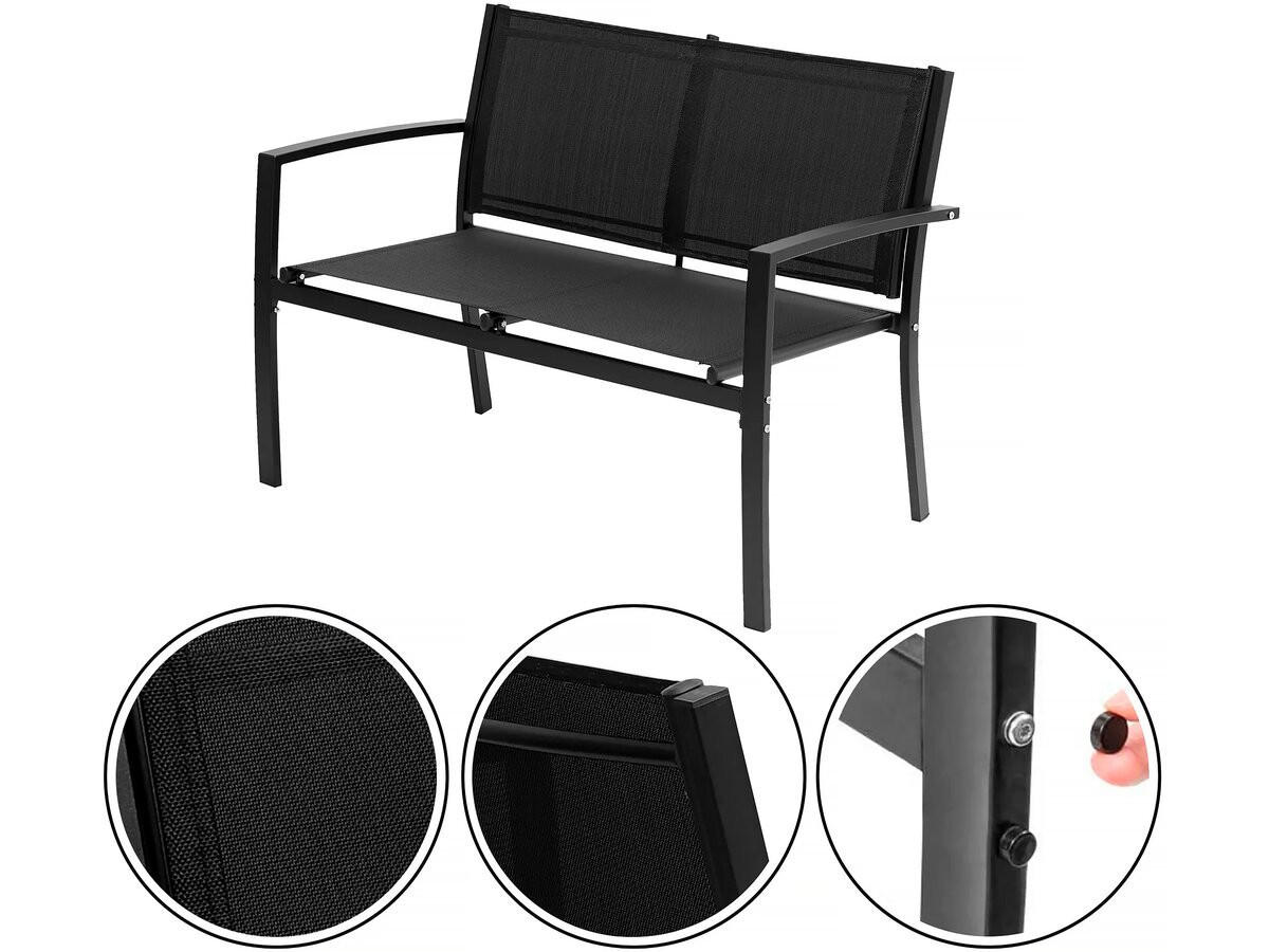 LOUNGEGARNITUR Lino 4-Sitzer Schwarz - Schwarz, Metall - Habitat Garten