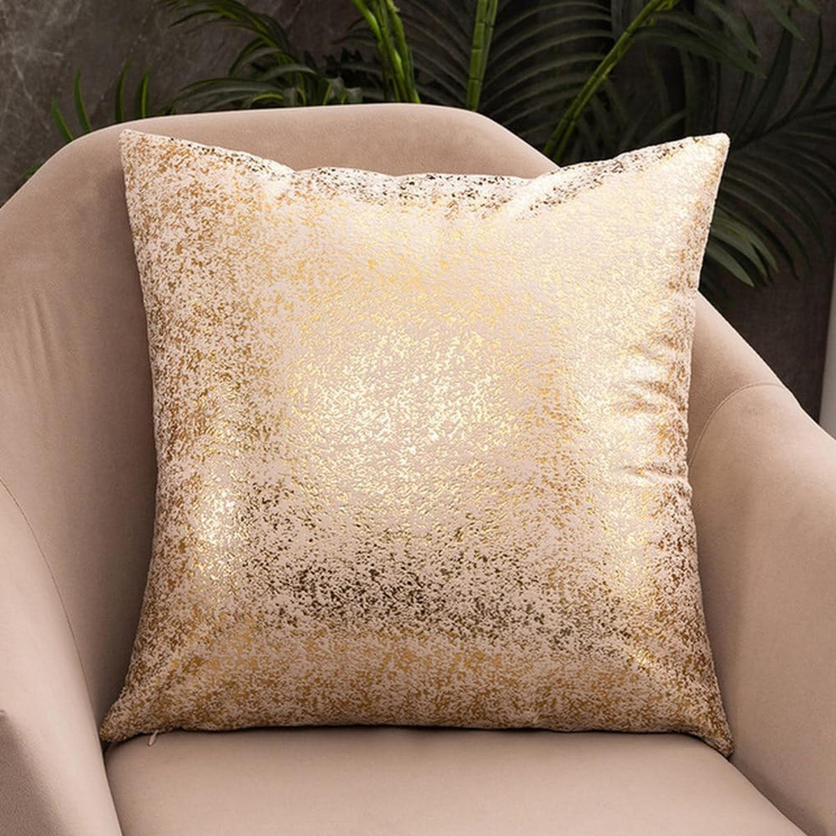 KISSENHÜLLE Velvety 45/45 cm，2er-Set - Beige, Textil (45/45cm) - Kaket