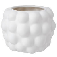 BLUMENÜBERTOPF Cloudy - Weiß, Stein (13cm) - BUTLERS