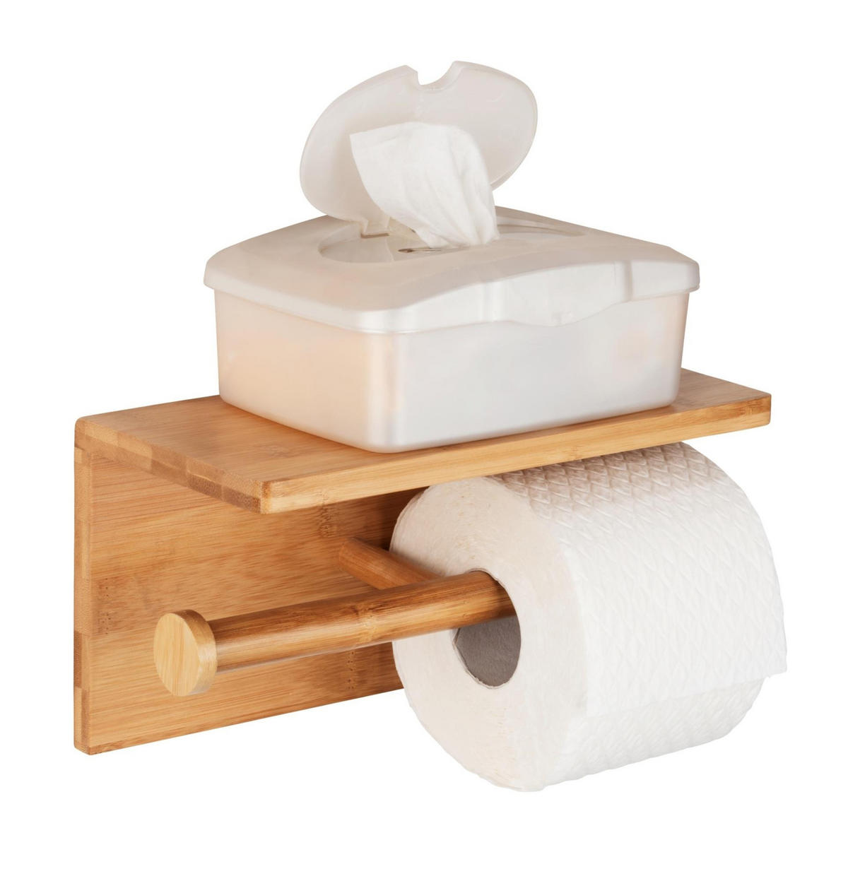 TOILETTENPAPIERHALTER Bambus Bambusa 33/13/11 cm - Braun, Naturmaterialen (13/11/33cm) - Wenko