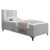 BOXBETT Ono 1, Setite: Links - Hellgrau/Schwarz, Holz/Textil (80/200cm) - MIRJAN24