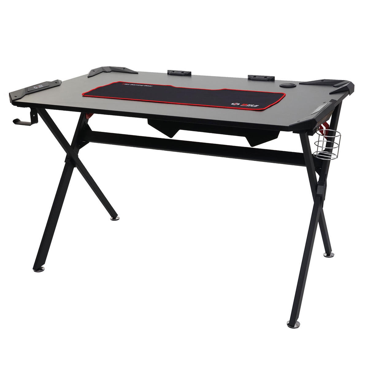 SCHREIBTISCH rechteck Schwarz - Schwarz, Holz (76/130/78cm) - MCW