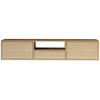 TV-LOWBOARD hängend, 3 Klappen und Ablage, Eiche, 150 cm - Beige, Holzwerkstoff (150.1/30/30cm) - Selsey