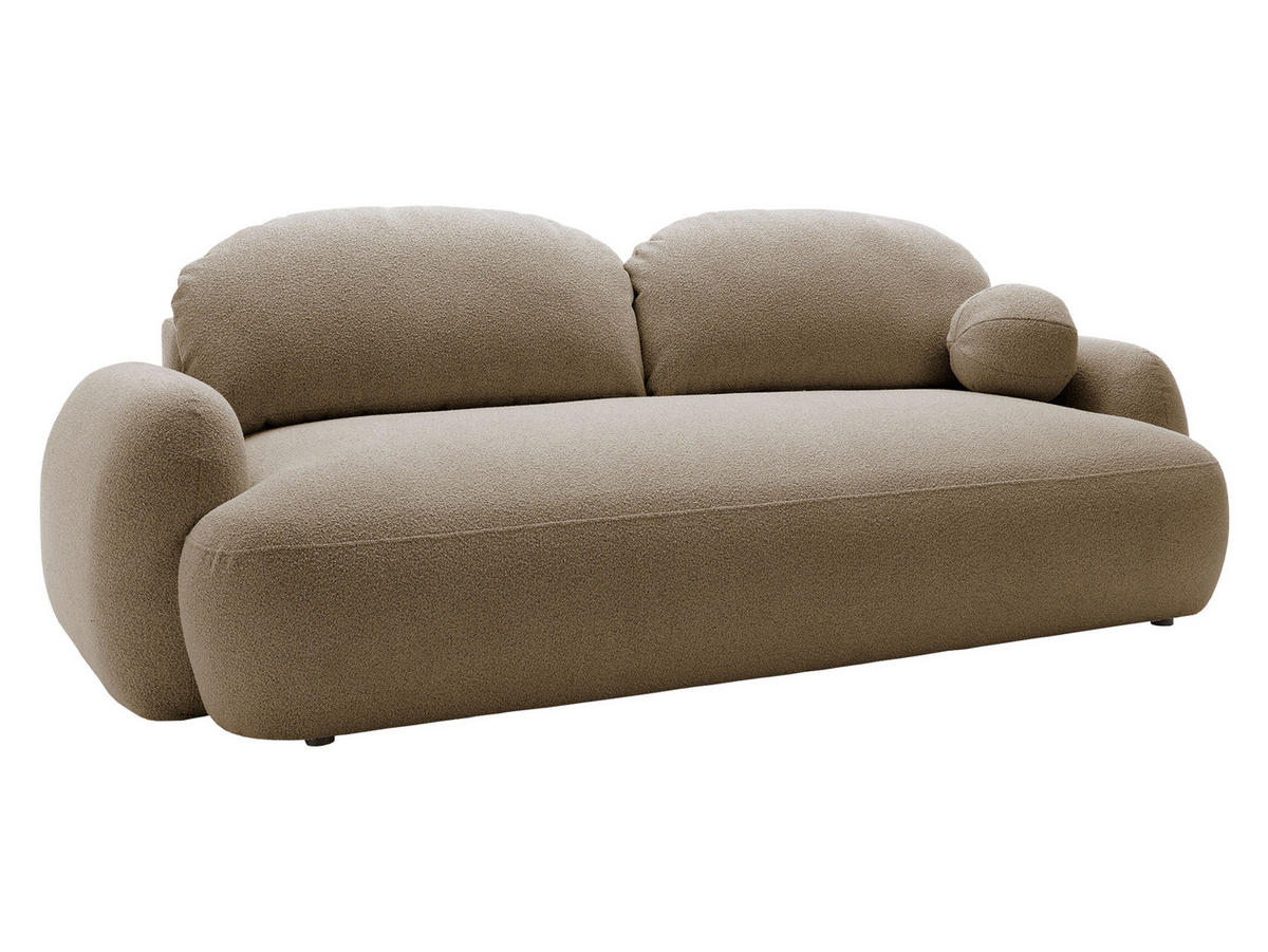 SCHLAFSOFA Mayo - Hellbraun/Schwarz, Holzwerkstoff/Kunststoff (256/85/115cm) - MIRJAN24