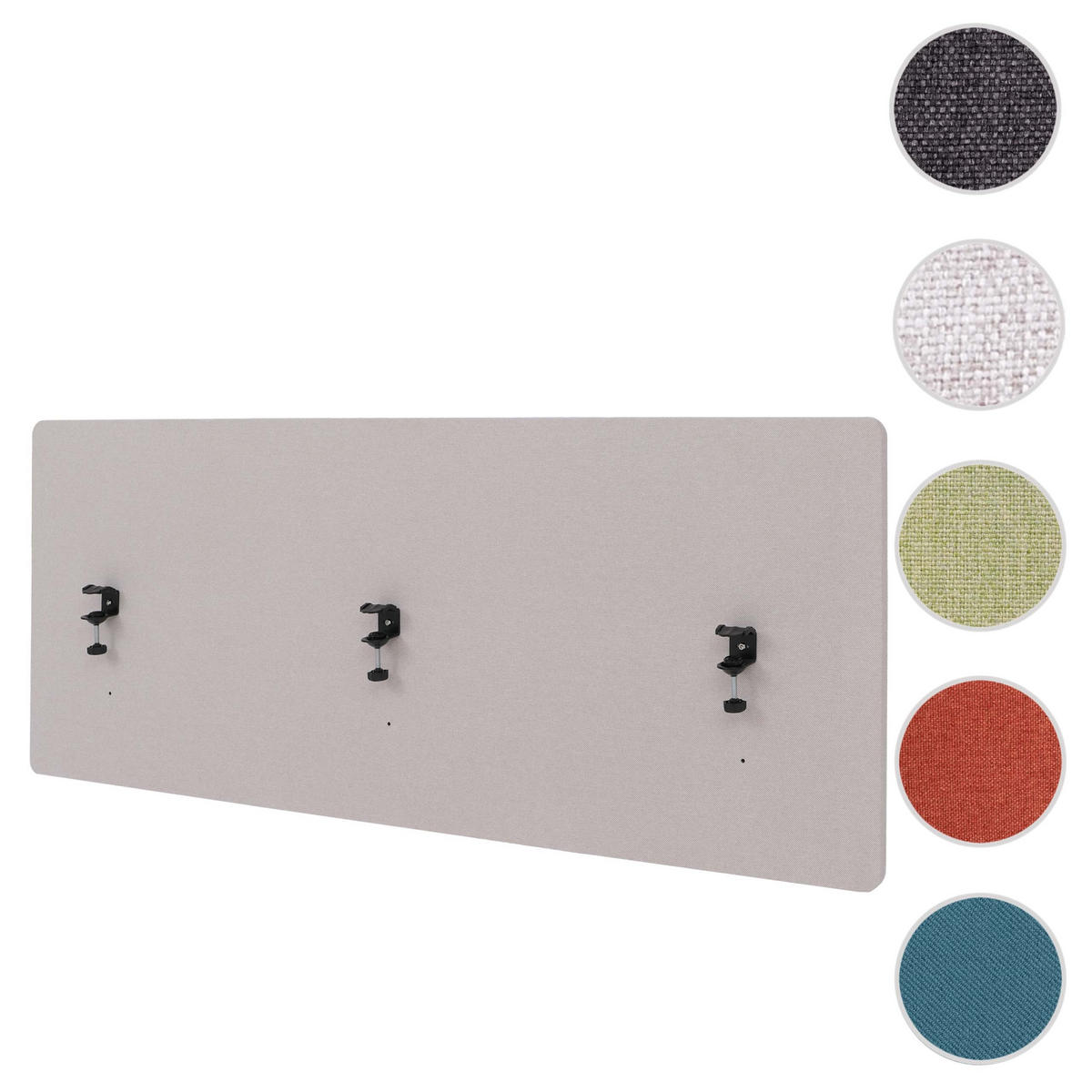 AKUSTICKÁ STOLNÍ PŘÍČKA, béžová - béžová, textil (160/60/2cm) - MCW