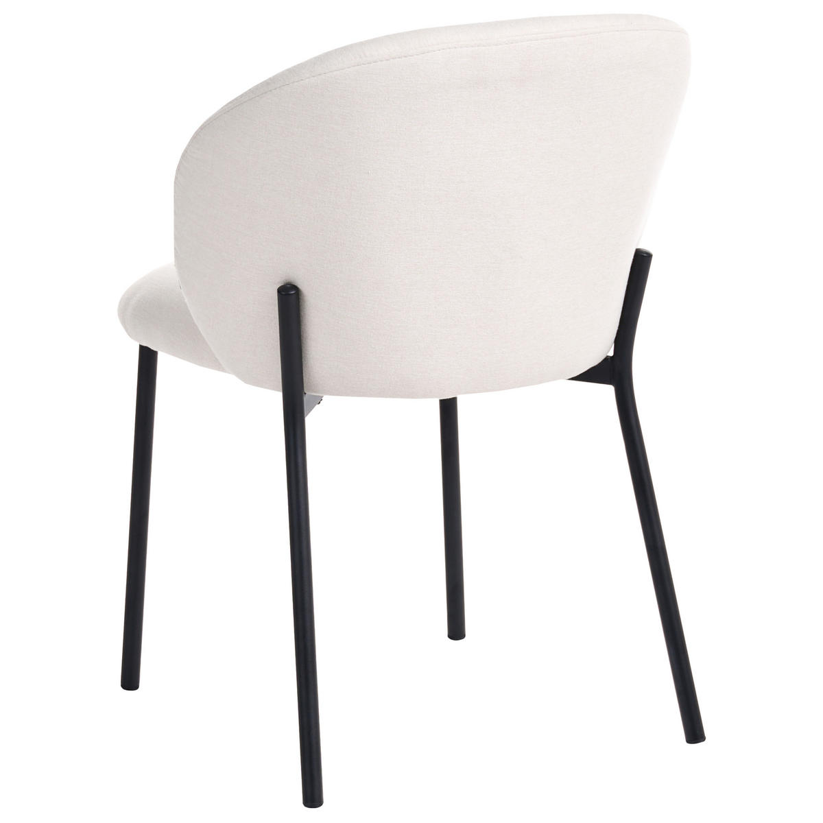 SCAUN DE BUCĂTĂRIE set de 2 textil bej deschis Mesa - bej/negru, material textil (55/80/59cm) - Beliani