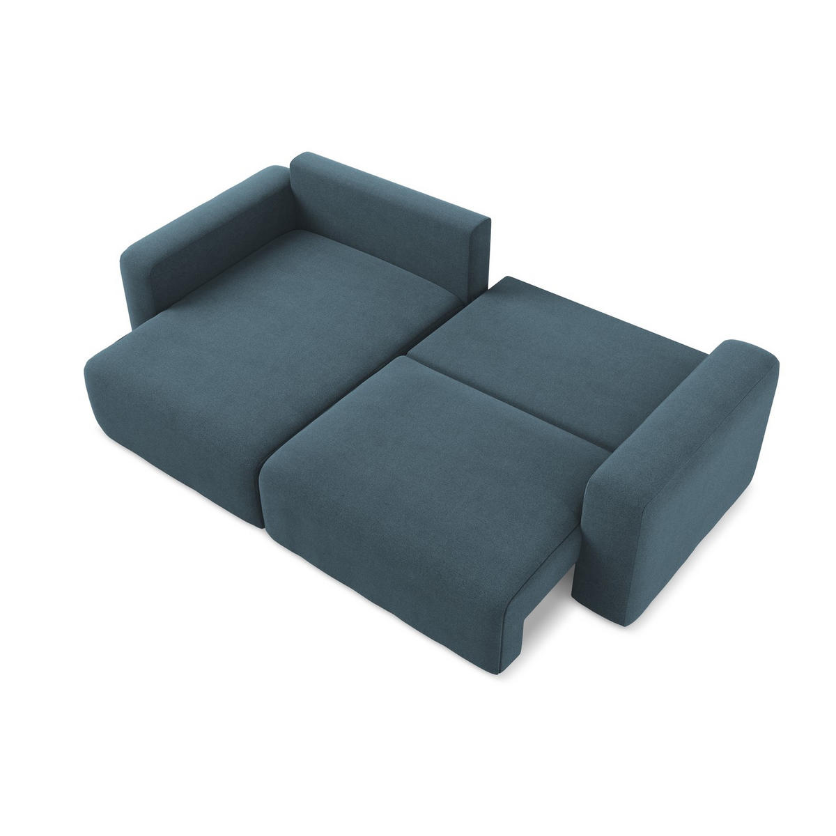 ECKSOFA mit Schlaffunktion links Strukturstoff Stoff Blau - Blau/Pink, Kunststoff/Textil (149/244cm) - LaMiaSofa