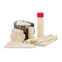 KUBB Wikingerspiel - Hellbraun, Holz (5/30cm) - Relaxdays