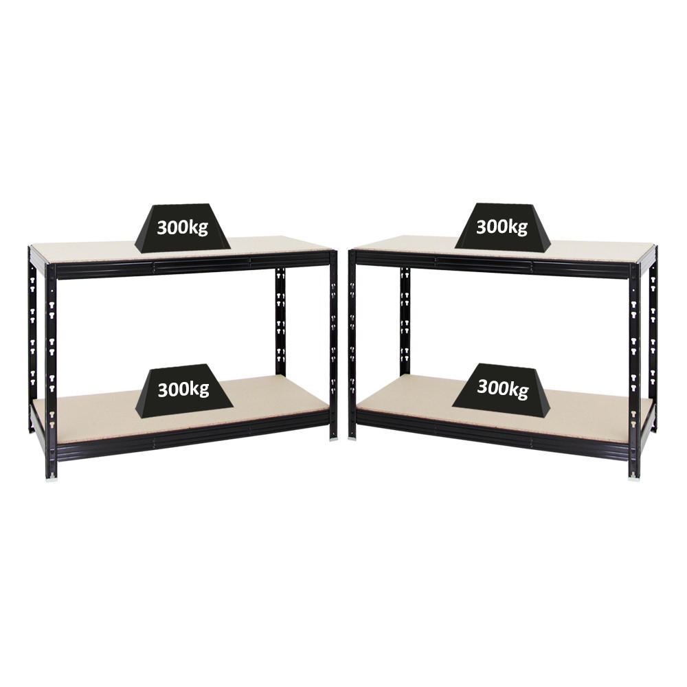 Proregal Werkbank Schwarz 280x90x60 cm