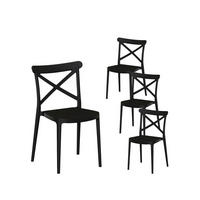 GARTENSTUHL Birk Grau 48 cm x 81 cm 4er-Set - Grau, Kunststoff (48/81/53cm) - Klast Home